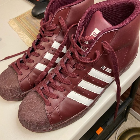 Adidas Pro Model Burgundy Men’s Sneakers - Picture 2 of 4